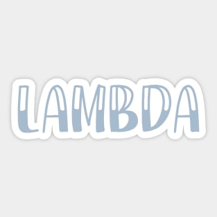 Light Blue Lambda Letter Sticker